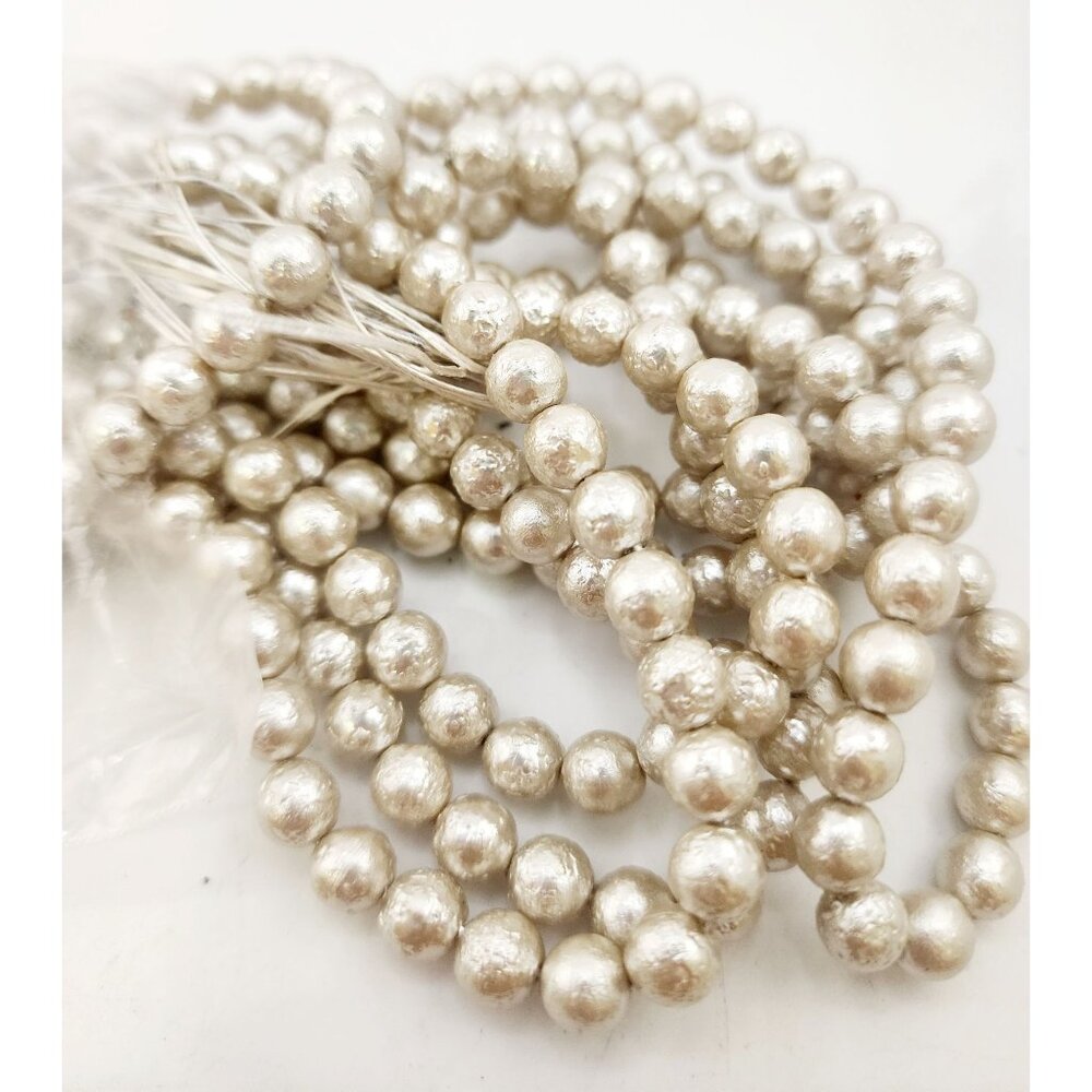 Vintage Metal Ice 8mm Beads - NOS 300 Pcs (A4308)